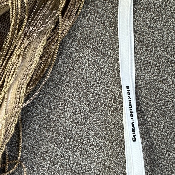 Authentic NEW Alexander Wang Bronze Fringe Dress size SMALL - Picture 8 of 10